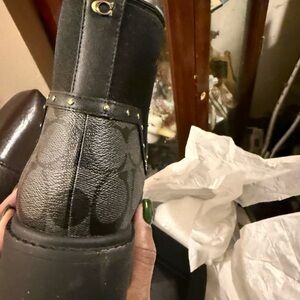 Black Monogram Ankle Boots